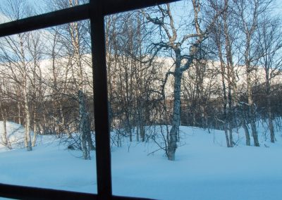 Vy från sovrummet - Klippen, Hemavan